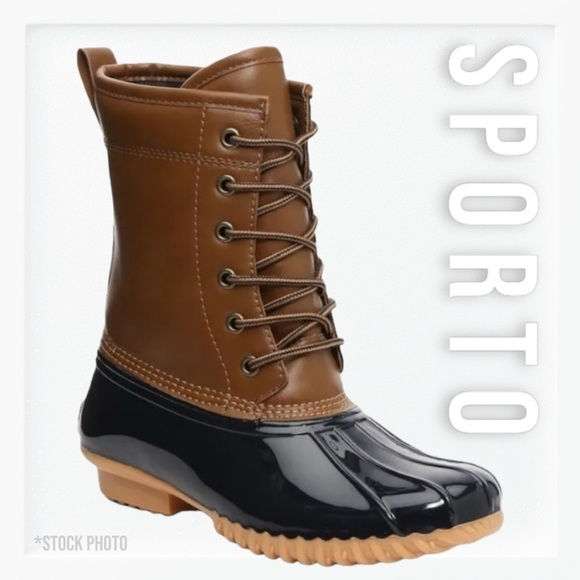 NWT Sporto Original Ariel All Weather Duck Boots sz 6.5 - Picture 1 of 9